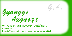 gyongyi auguszt business card